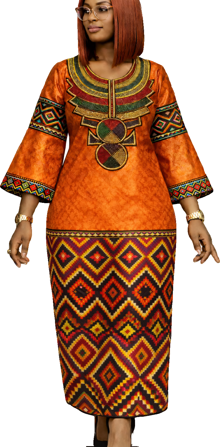 Village Cloth orange dress