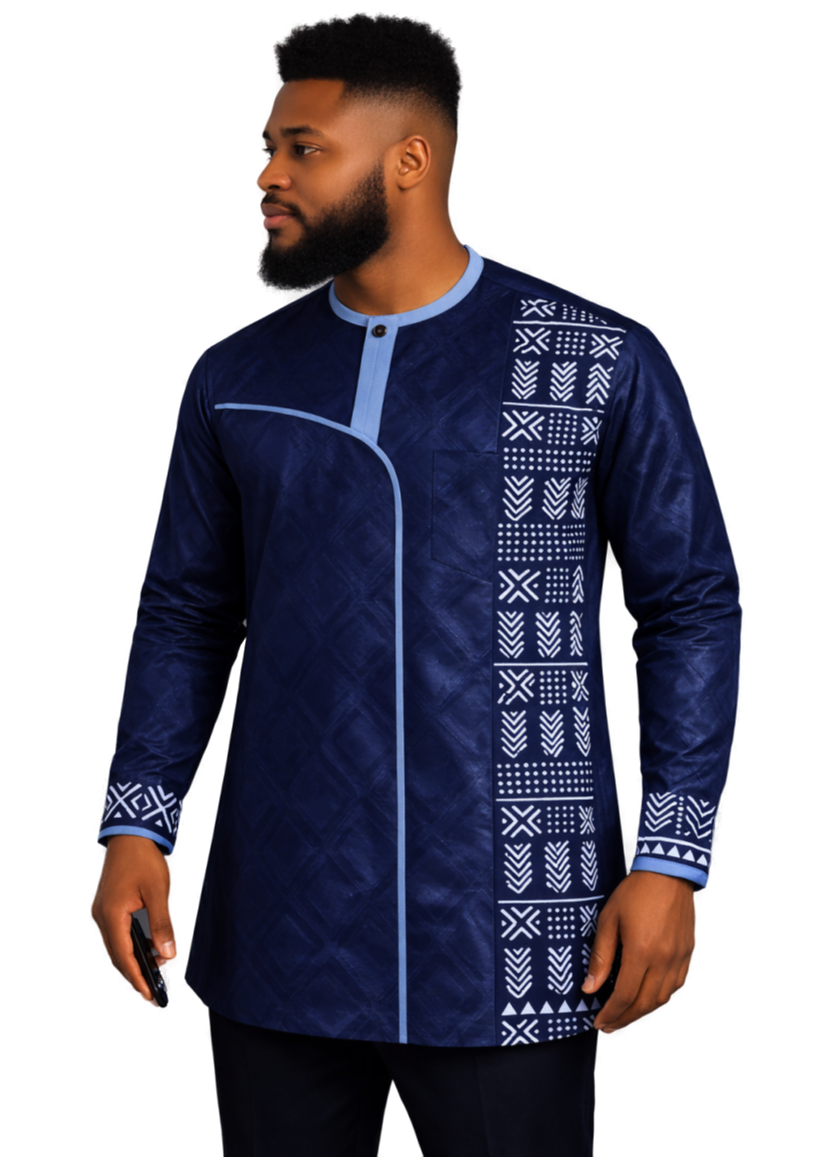 Village Cloth men's navy shirt