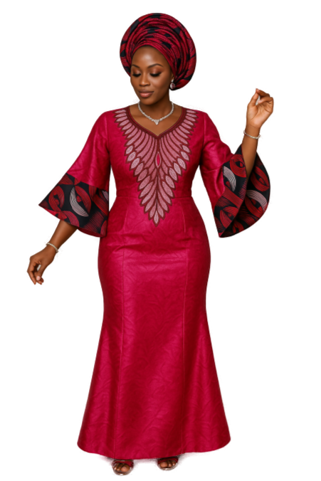 Village Cloth pink gown
