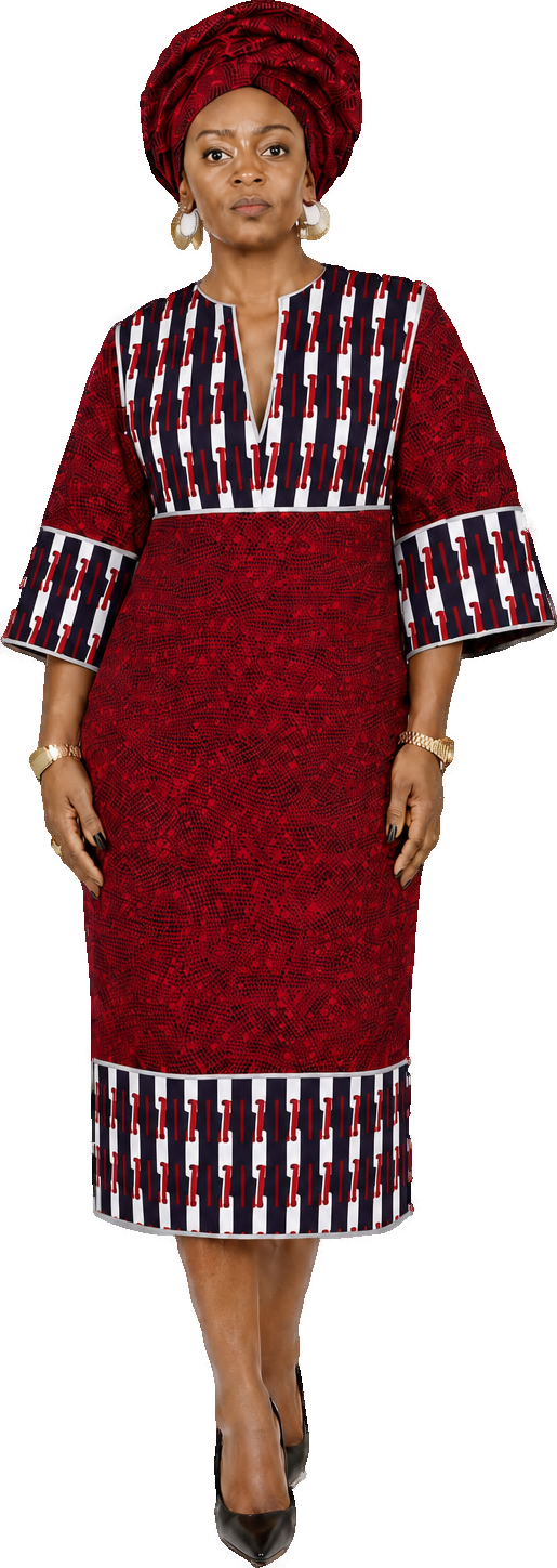 Francetta Village Cloth red dress design